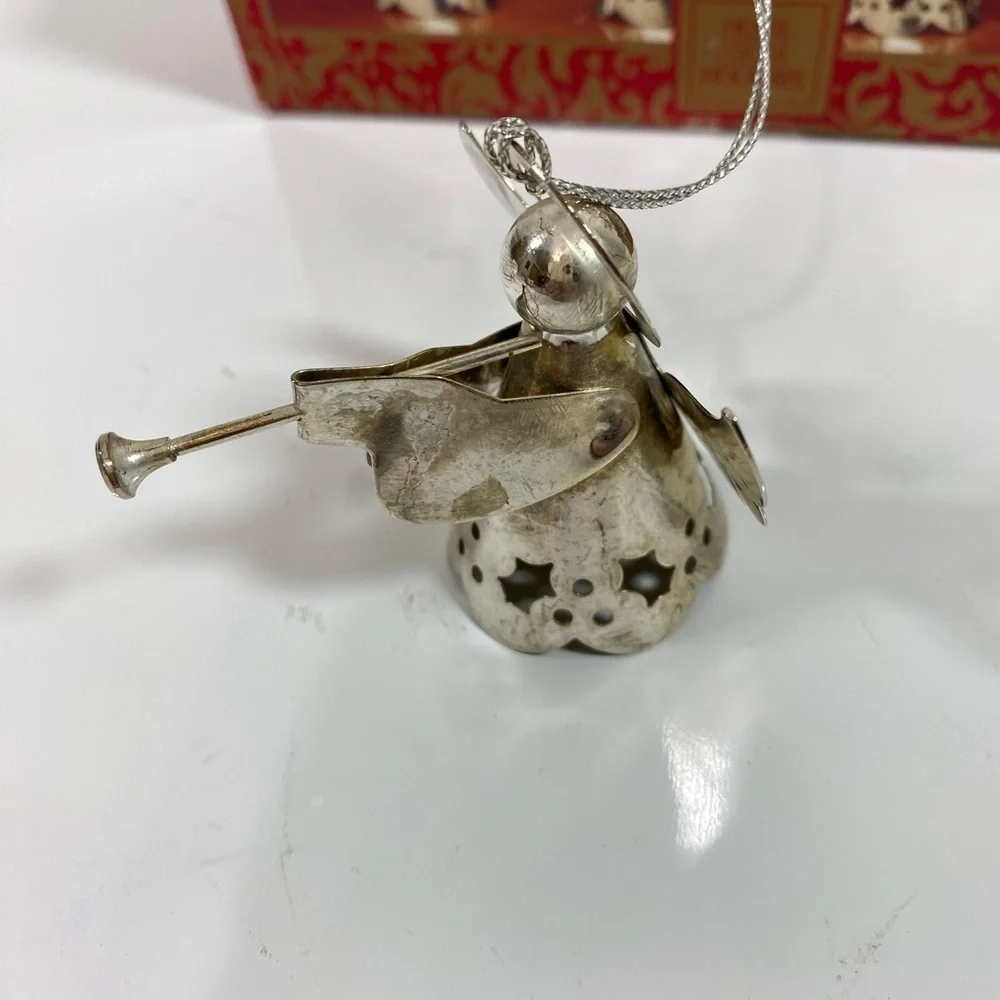 Vintage‎ 1997 Home For Holidays Set Of 6 Silverplated Angel Ornaments